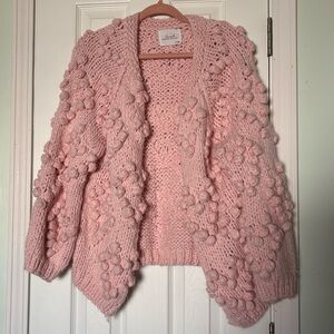 Chicwish Pink Knit Your Love Cardigan